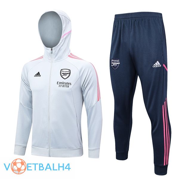 Arsenal trainingspak Hoodie wit 2023/2024