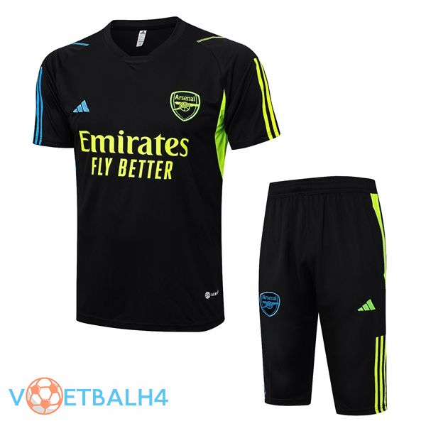 Arsenal Training T Shirt + korte broek zwart 2023/2024