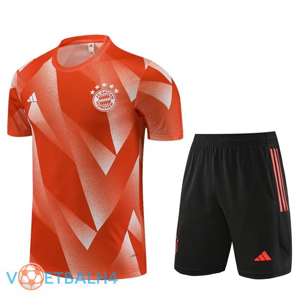 Bayern Munich Training T Shirt + korte broek oranje 2023/2024