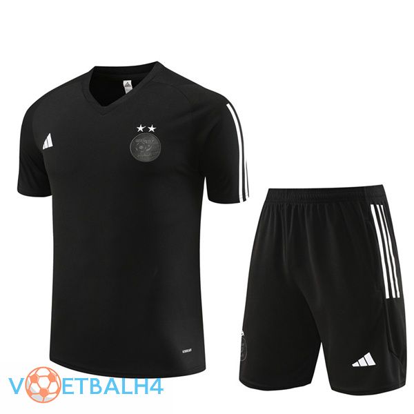 Algerie Training T Shirt + korte broek zwart 2023/2024