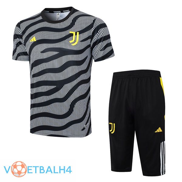 Juventus Training T Shirt + korte broek zwart 2023/2024