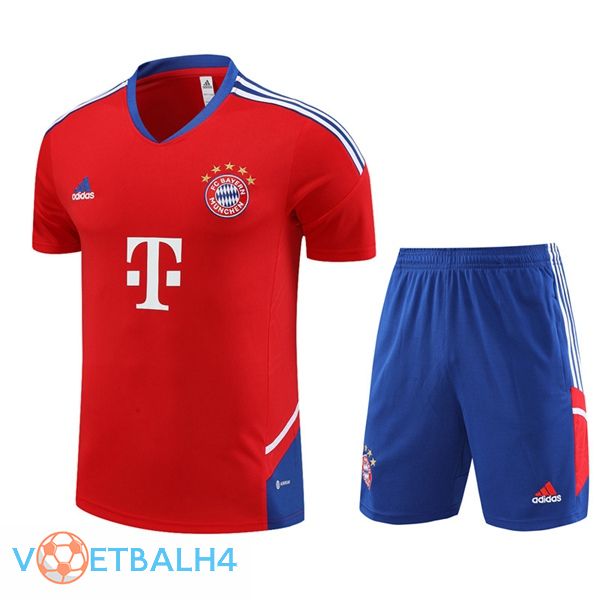 Bayern Munich Training T Shirt + korte broek rood 2023/2024