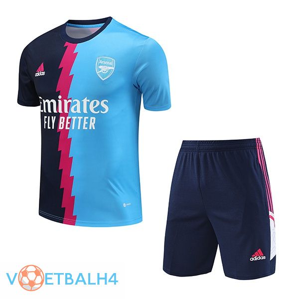 Arsenal Training T Shirt + korte broek blauw 2023/2024