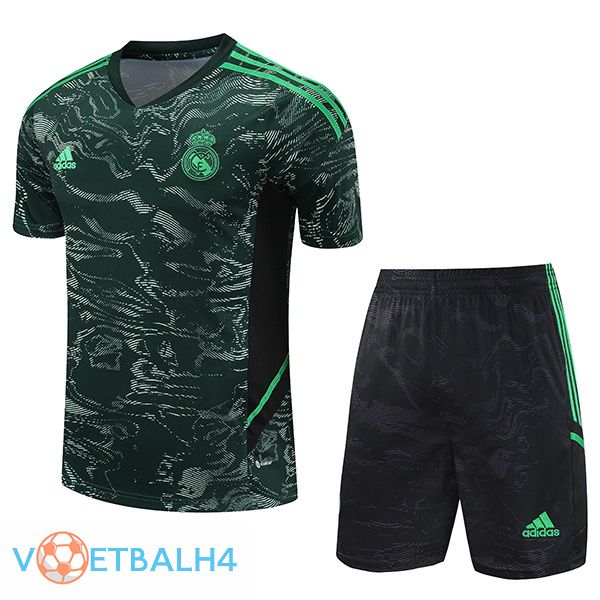 Real Madrid Training T Shirt + korte broek groente 2023/2024