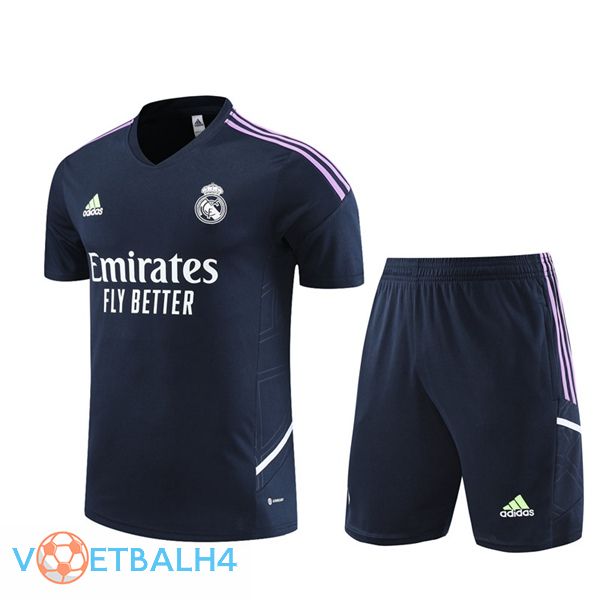 Real Madrid Training T Shirt + korte broek koninklijk blauw 2023/2024