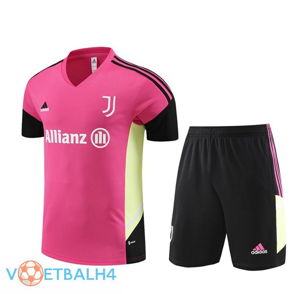 Juventus Training T Shirt + korte broek rood 2023/2024