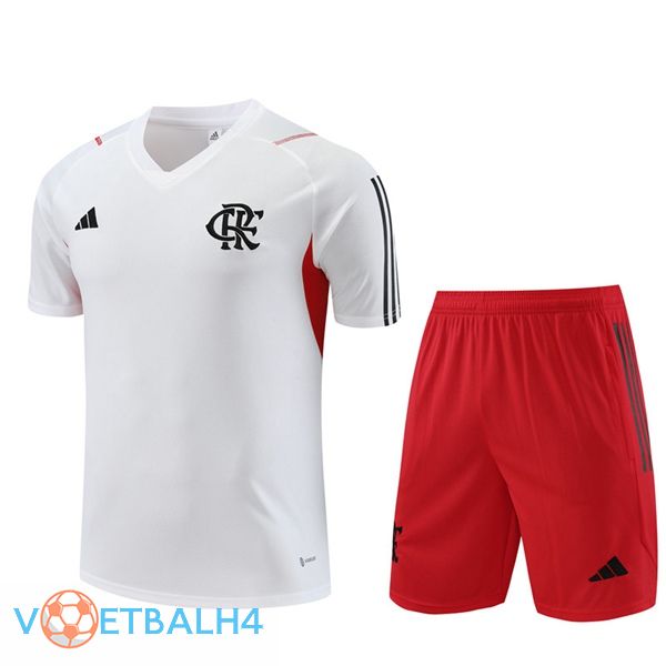 Flamengo Training T Shirt + korte broek wit 2023/2024