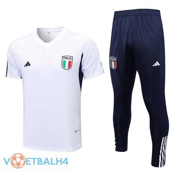 Italië Training T Shirt + broek wit 2023/2024