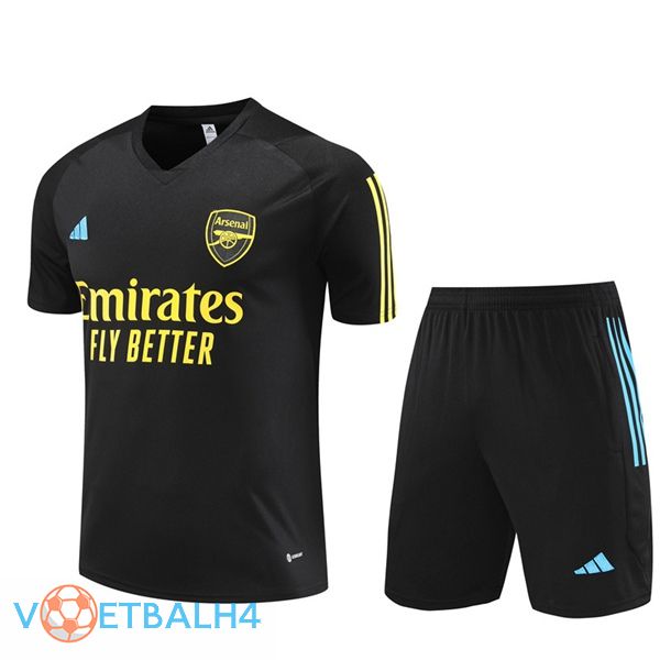 Arsenal Training T Shirt + korte broek zwart 2023/2024