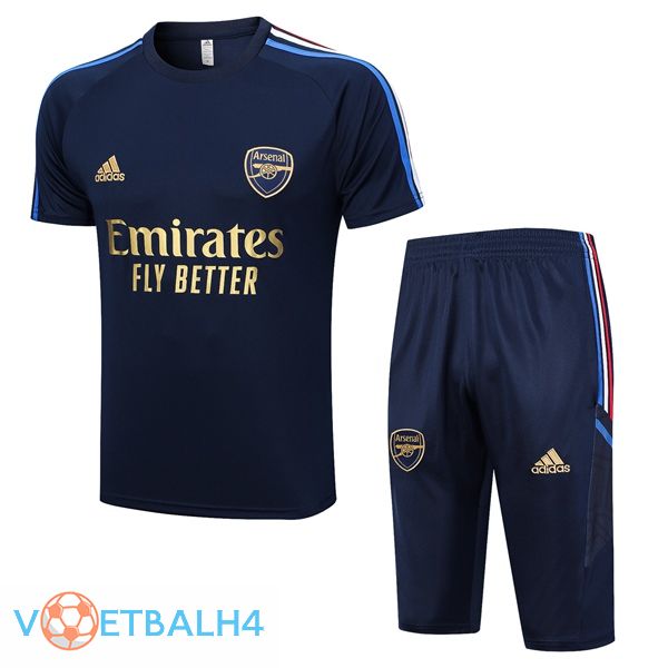 Arsenal Training T Shirt + korte broek koninklijk blauw 2023/2024