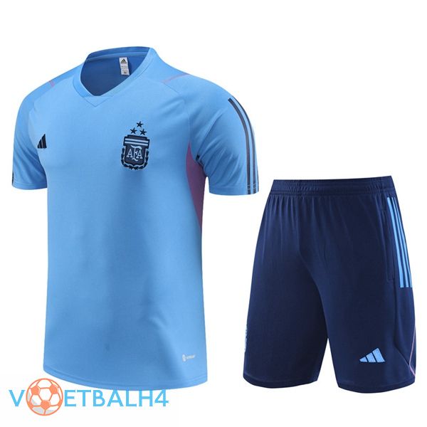 Argentinië Training T Shirt + korte broek blauw 2023/2024