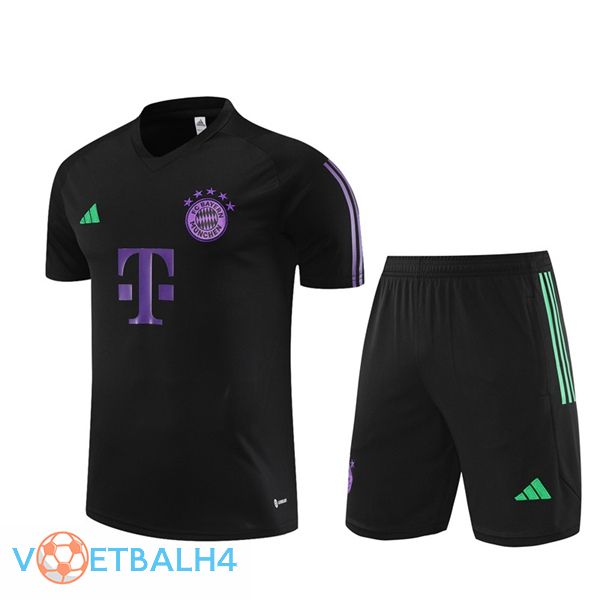 Bayern Munich Training T Shirt + korte broek zwart 2023/2024