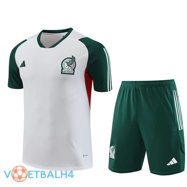 Mexico Training T Shirt + korte broek wit 2023/2024