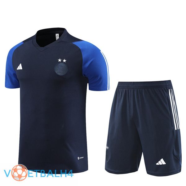 Algeria Training T Shirt + korte broek koninklijk blauw 2023/2024