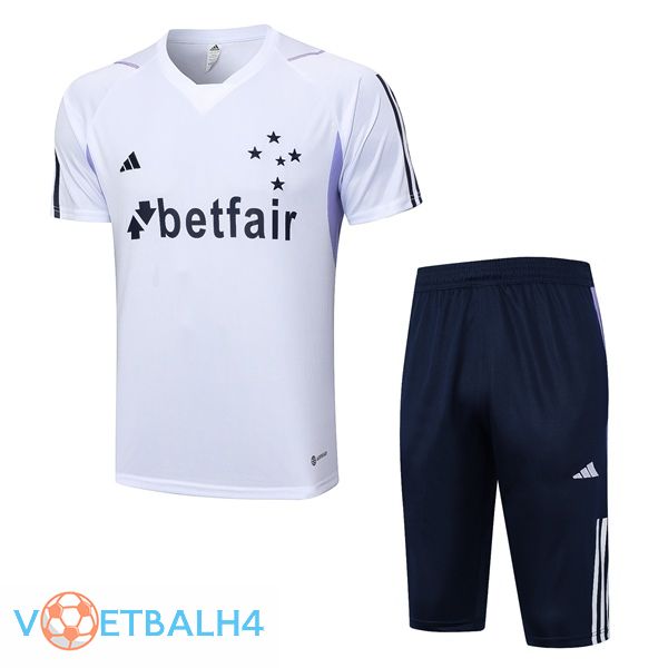 Cruzeiro EC Training T Shirt + korte broek wit 2023/2024