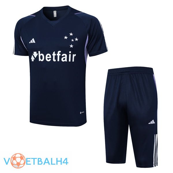 Cruzeiro EC Training T Shirt + korte broek koninklijk blauw 2023/2024