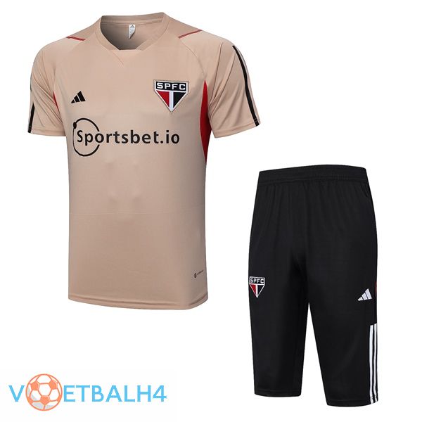 Sao Paulo FC Training T Shirt + korte broek bruin 2023/2024