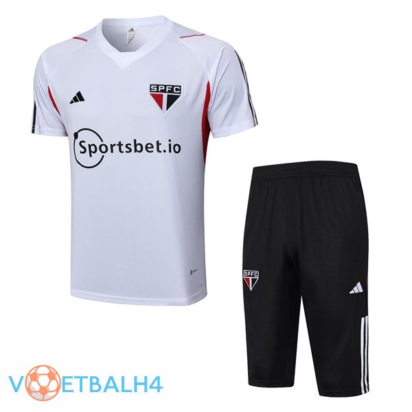 Sao Paulo FC Training T Shirt + korte broek wit 2023/2024