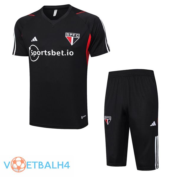 Sao Paulo FC Training T Shirt + korte broek zwart 2023/2024