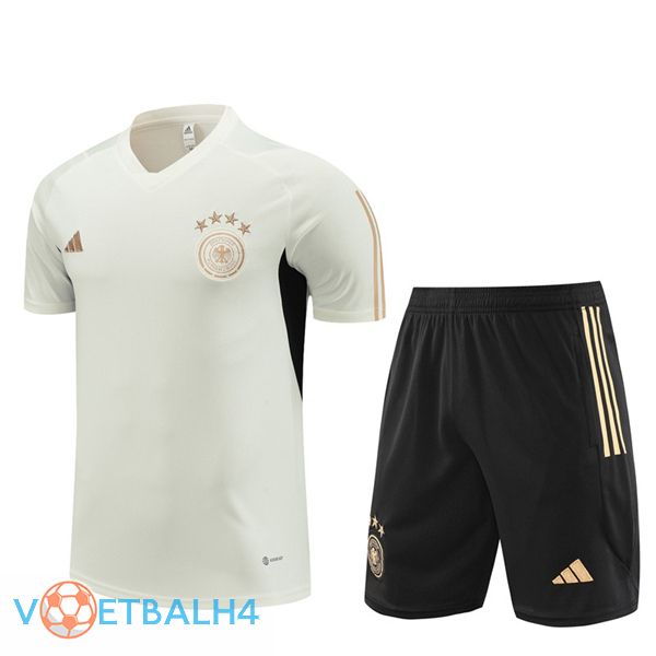 Duitsland Training T Shirt + korte broek wit 2023/2024