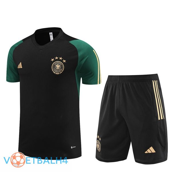 Duitsland Training T Shirt + korte broek zwart 2023/2024