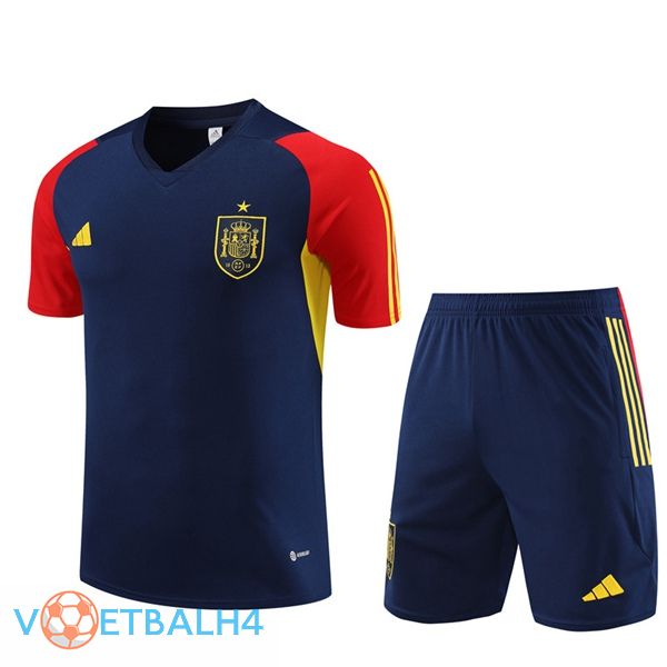 Spanje Training T Shirt + korte broek koninklijk blauwe 2023/2024