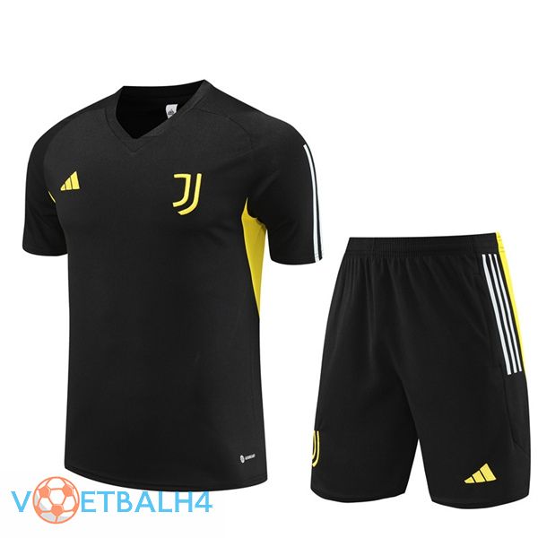 Juventus Training T Shirt + korte broek zwart 2023/2024