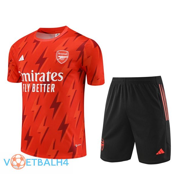 Arsenal Training T Shirt + korte broek oranje 2023/2024