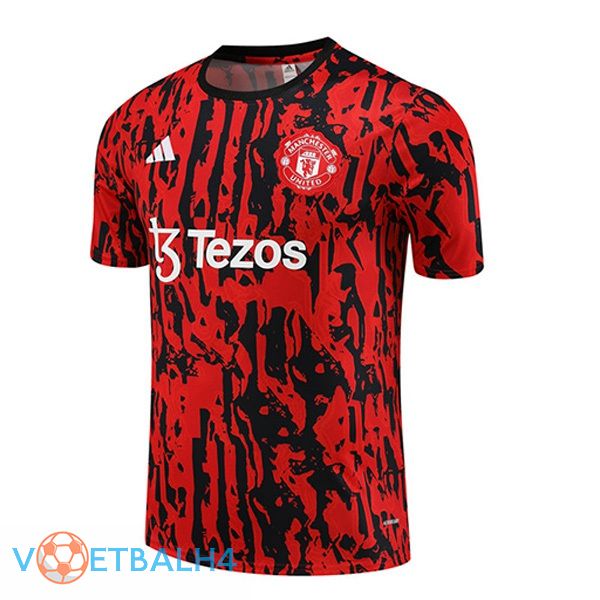 Manchester United Training T Shirt zwart rood 2023/2024