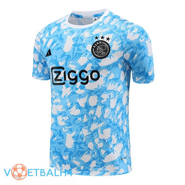 AFC Ajax Training T Shirt blauw wit 2023/2024