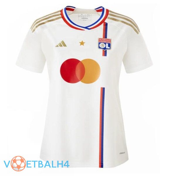 Lyon OL Dames voetbal jersey thuis wit 2023/2024