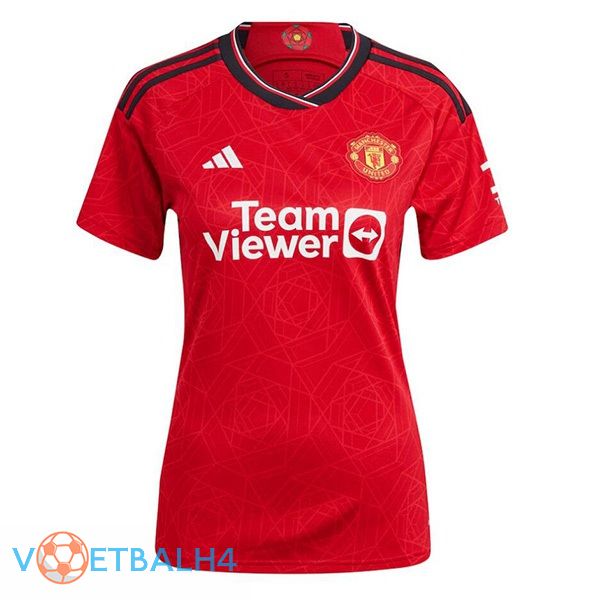 Manchester United Dames voetbal jersey thuis rood 2023/2024