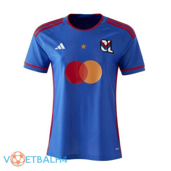 Lyon OL Dames uit voetbal jersey blauw 2023/2024