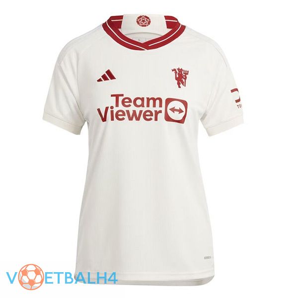 Manchester United Dames derde voetbal jersey wit 2023/2024