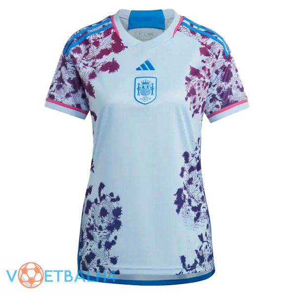 Spanje Dames voetbal jersey uit blauw 2023/2024