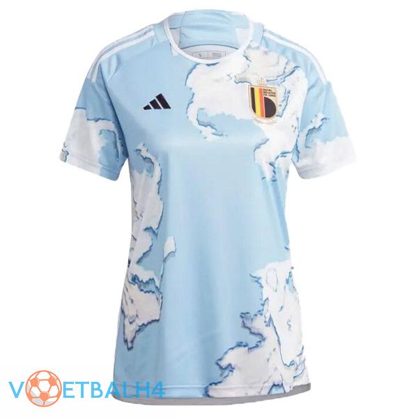 België Dames voetbal jersey uit blauw 2023/2024