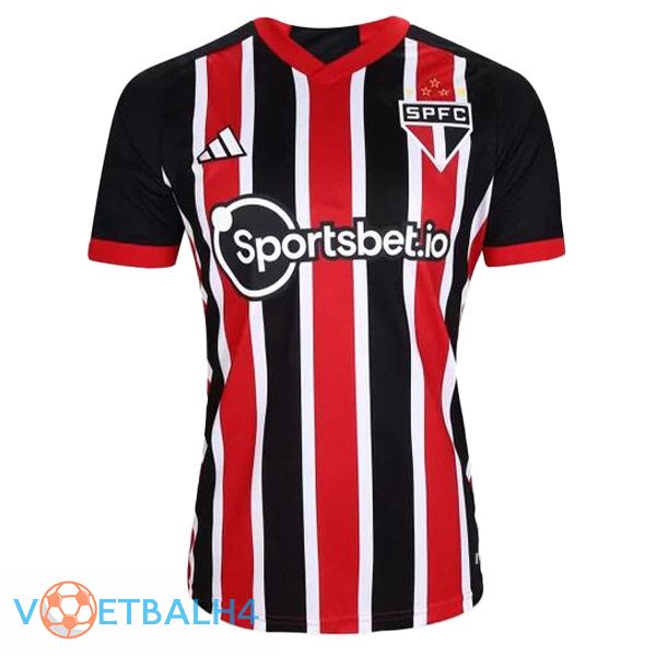 Sao Paulo FC voetbal jersey uit zwart rood 2023/2024