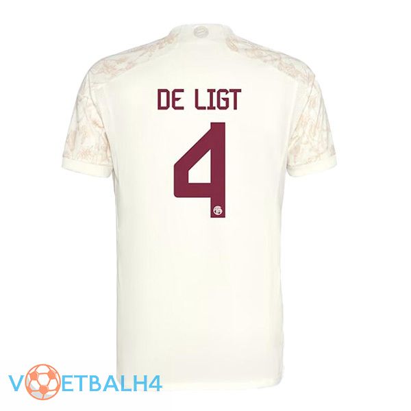 Bayern Munich (de Ligt 4) derde voetbal jersey geel 2023/2024