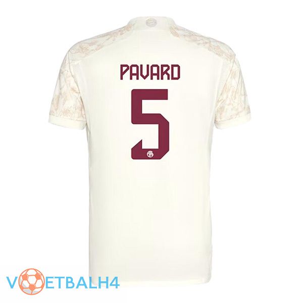 Bayern Munich (Pavard 5) derde voetbal jersey geel 2023/2024