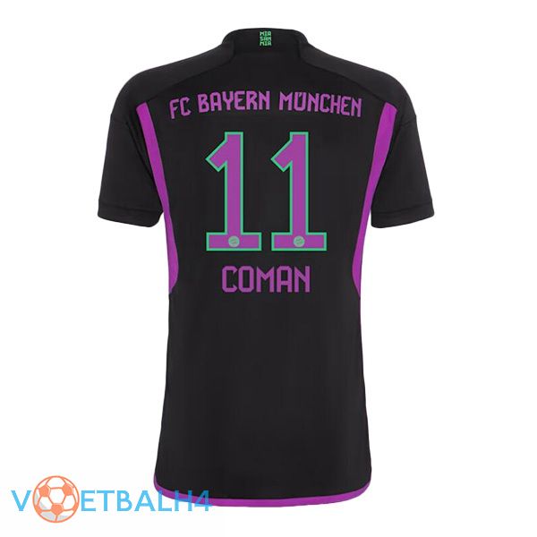 Bayern Munich (Coman 11) uit voetbal jersey zwart 2023/2024