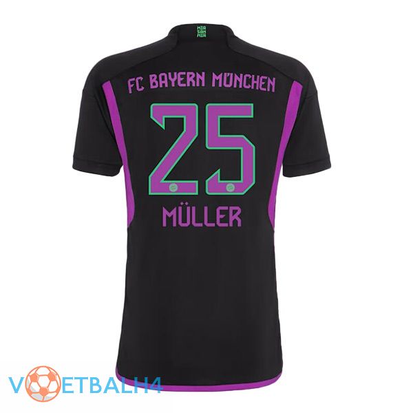 Bayern Munich (Müller 25) uit voetbal jersey zwart 2023/2024