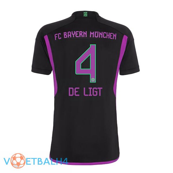 Bayern Munich (de Ligt 4) uit voetbal jersey zwart 2023/2024