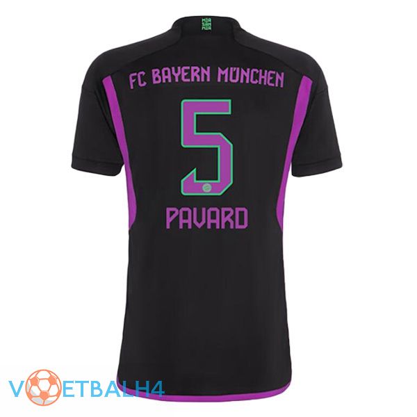 Bayern Munich (Pavard 5) uit voetbal jersey zwart 2023/2024