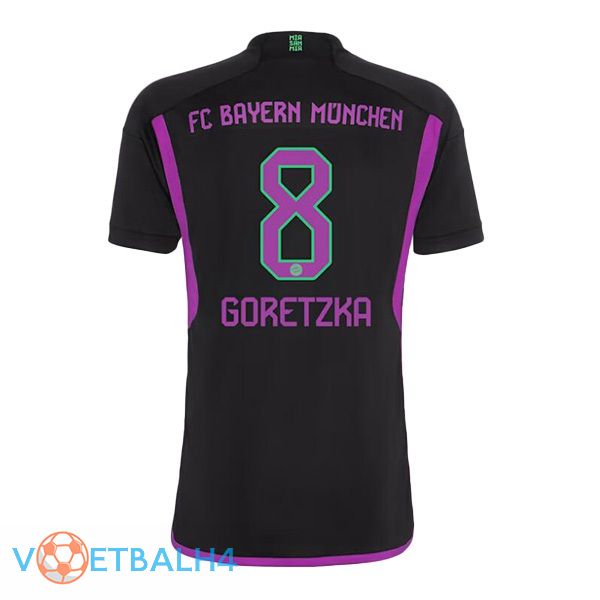 Bayern Munich (Goretzka 8) uit voetbal jersey zwart 2023/2024