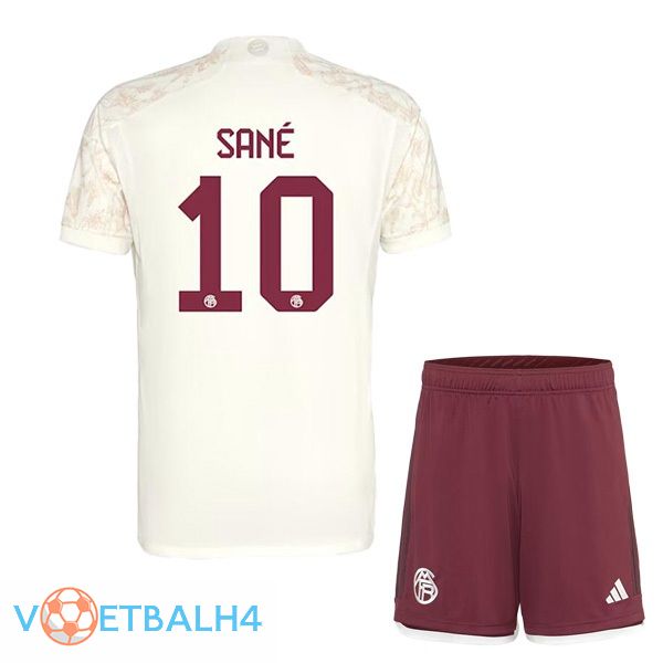 Bayern Munich (Sané 10) kinderen derde voetbal jersey geel 2023/2024