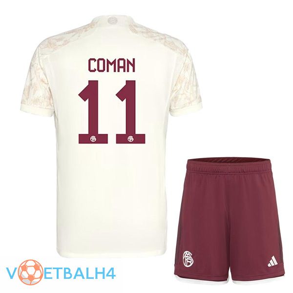 Bayern Munich (Coman 11) kinderen derde voetbal jersey geel 2023/2024