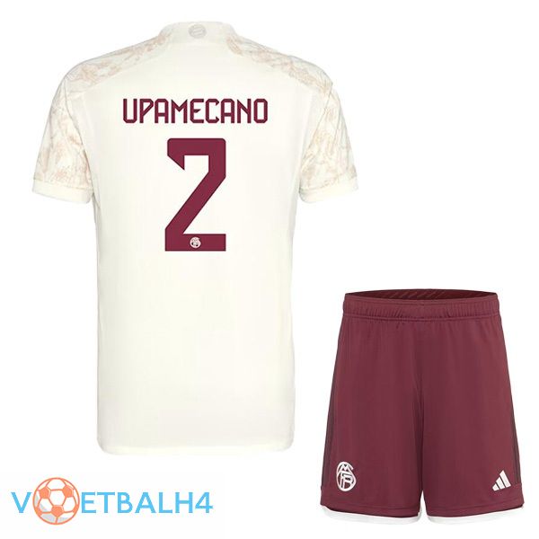 Bayern Munich (Upamecano 2) kinderen derde voetbal jersey geel 2023/2024