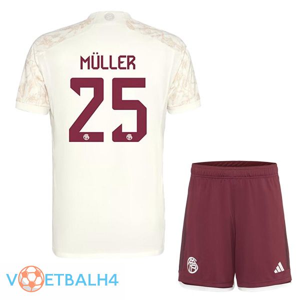 Bayern Munich (Müller 25) kinderen derde voetbal jersey geel 2023/2024