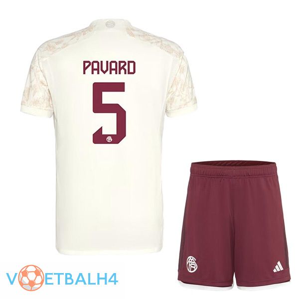 Bayern Munich (Pavard 5) kinderen derde voetbal jersey geel 2023/2024