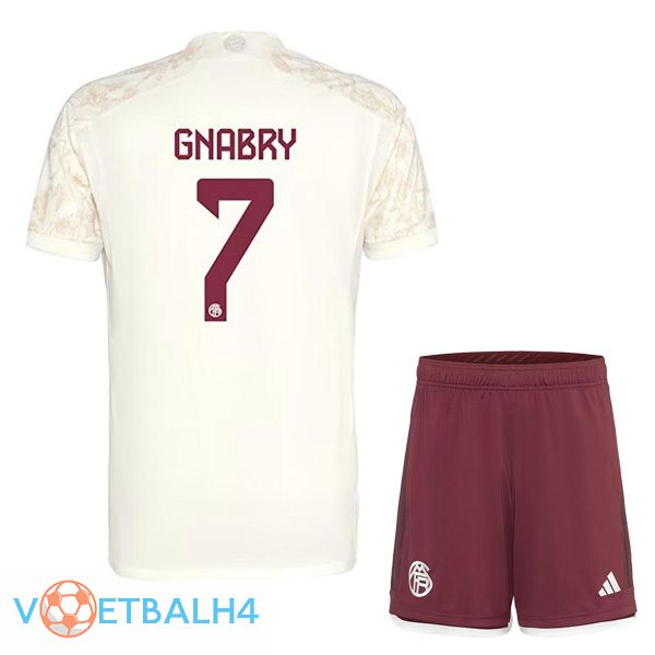 Bayern Munich (Gnabry 7) kinderen derde voetbal jersey geel 2023/2024